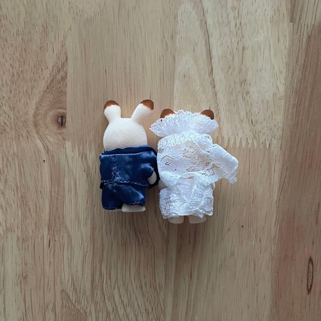 Sylvanian Families Wedding Baby Pair Figure Set Rare