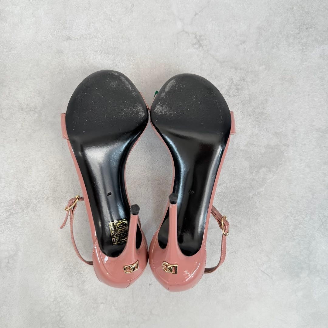 DOLCE & GABBANA Ankle Strap Rose Heels Sandals Women Size 37 US 7 Pink Red Blue
