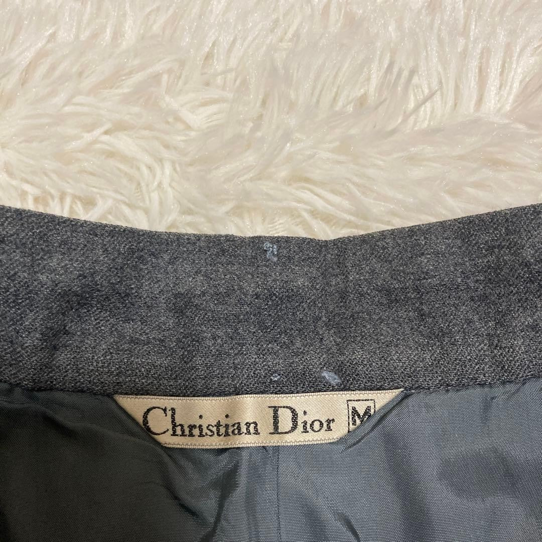 Christian Dior Skirt Charcoal M Knee Length Flare Wool 55cm