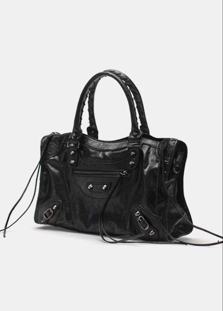 Archive Bondage Shoulder Bag Y2K 00s Leather Fringe Studded Used