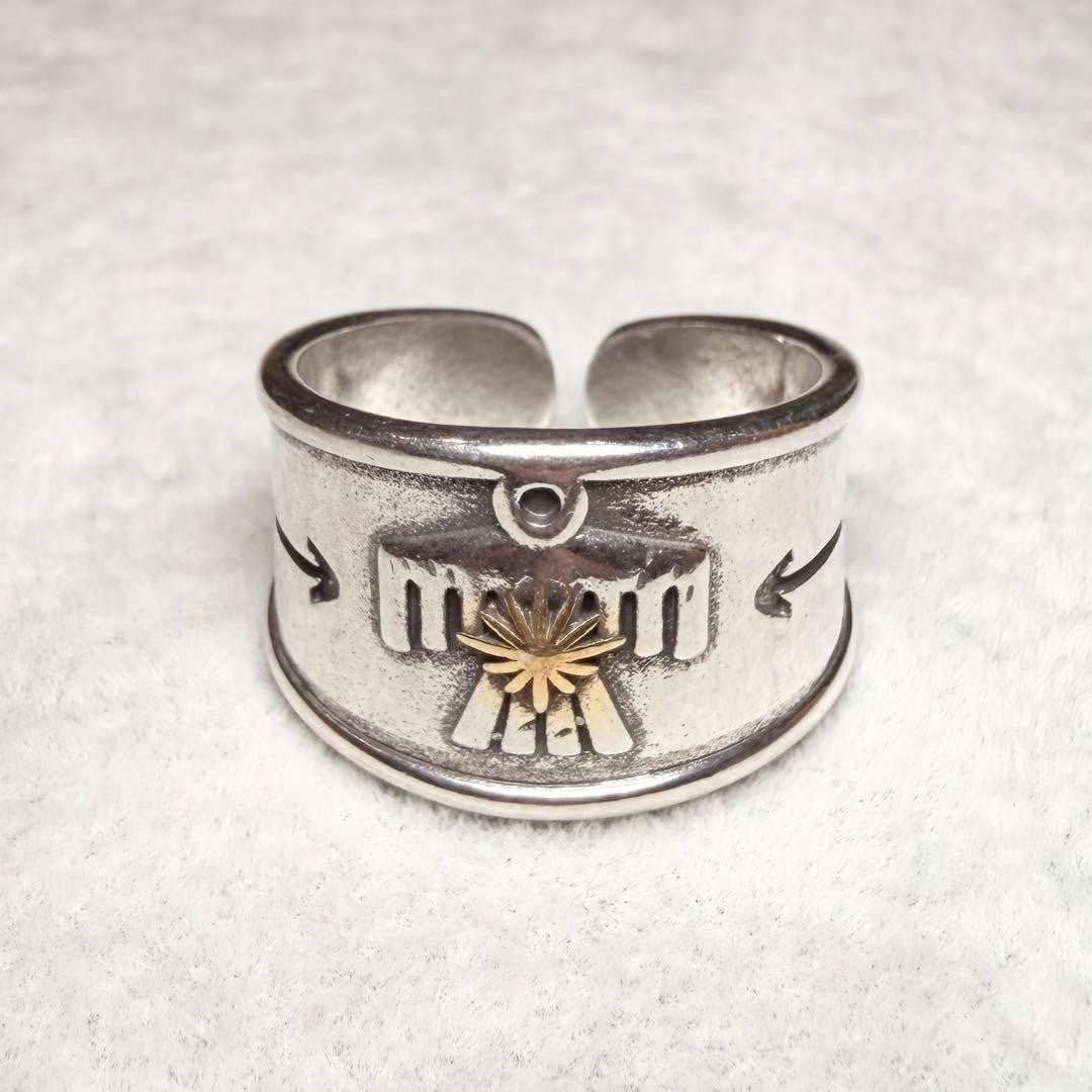 Thunderbird Ring, Native American Style, Thick Band, Engraved