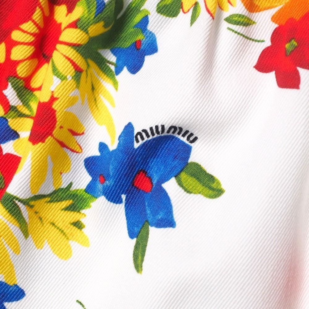 Mint MIUMIU Long skirt Size 38S Flower Gathered Made in Italy Branded clothi...
