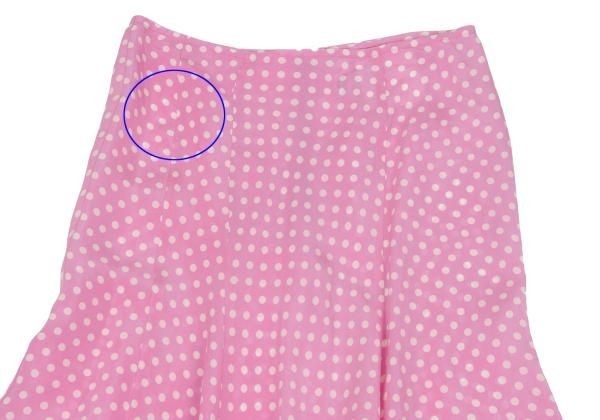 Junya Watanabe Comme Des Garcons Cupra Dot Flare Skirt S sheer PINK White