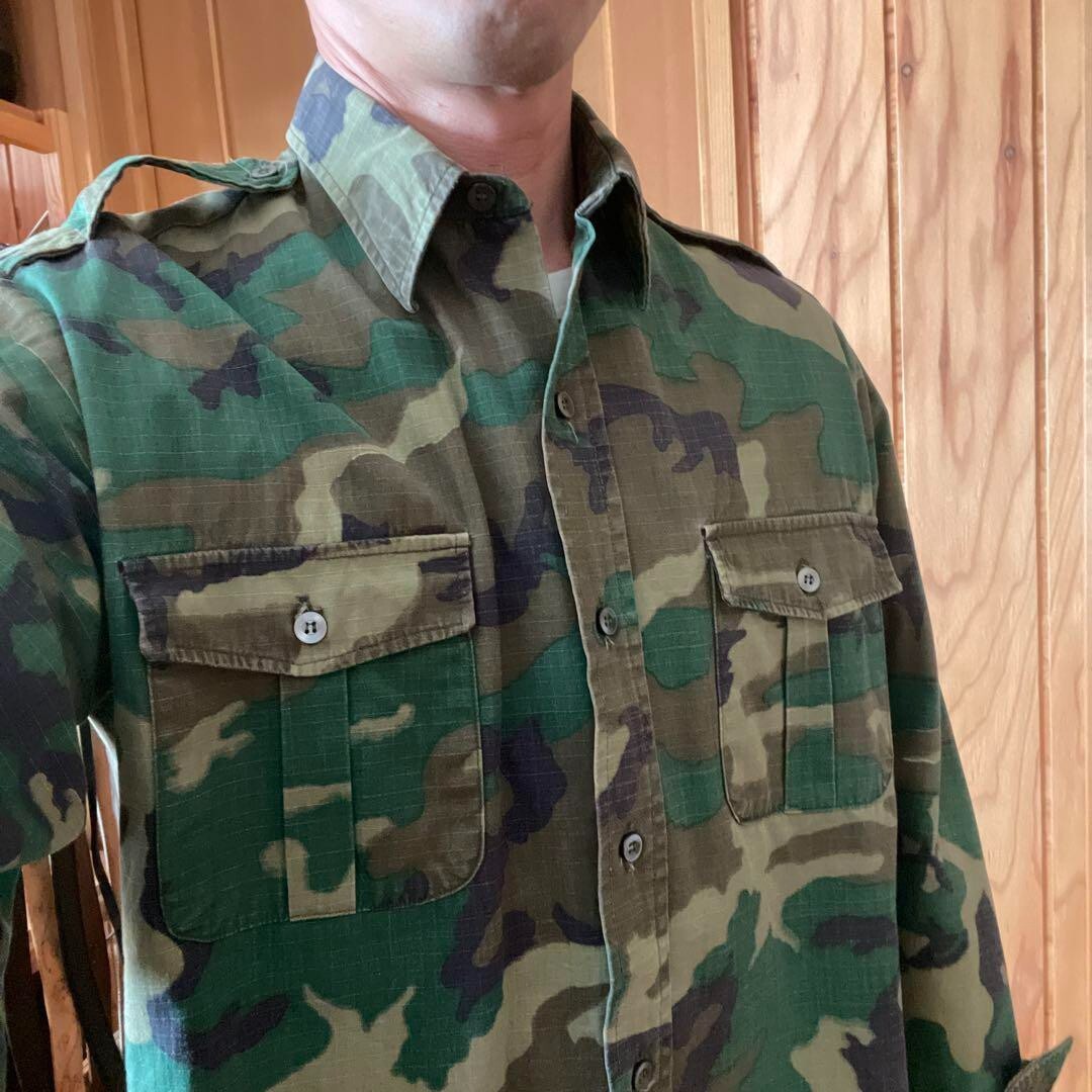 L.L.Bean Military Cursive Ripstop Shirt 44.5" Shoulder Width, Deadstock