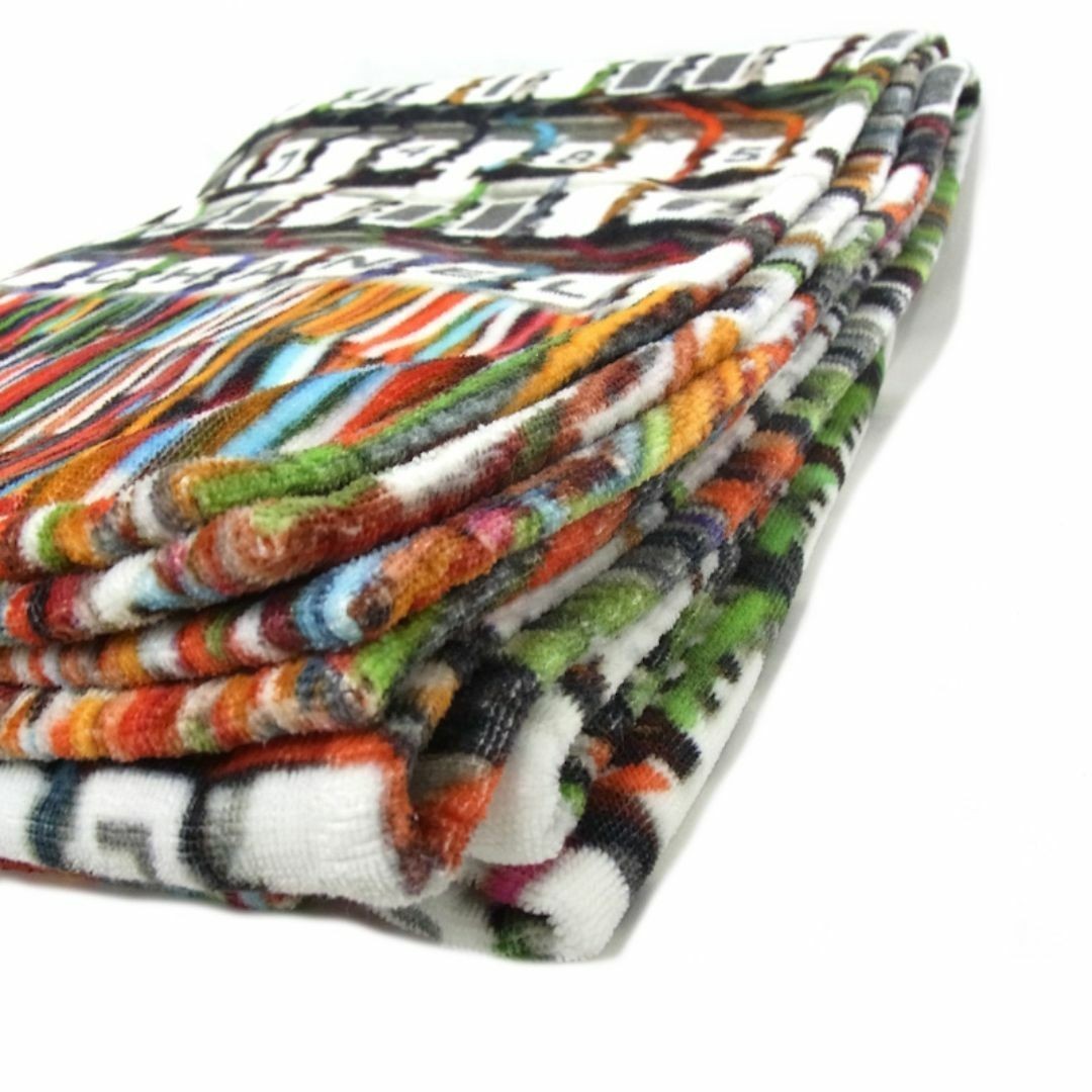 Chanel Authentic Large Beach Bath Towel 100% Cotton Multicolor Fringe 180x133cm