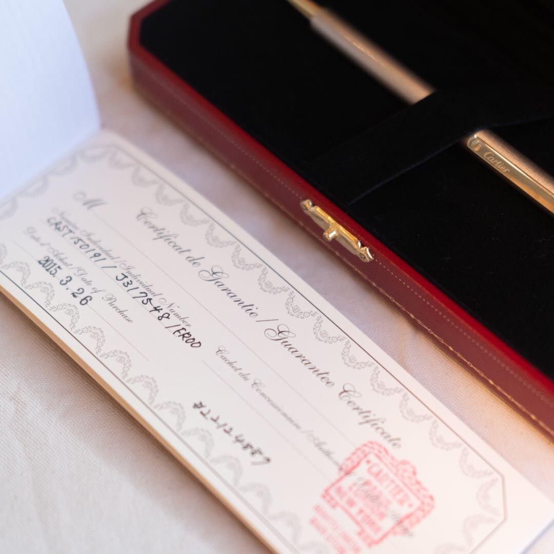 CARTIERSANTOS DE CARTIER BALLPOINT PEN GRAY ST150191 FROM JAPAN Genuine