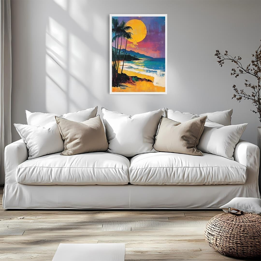 Hawaiian coast Landscapes Landscapes Art Poster A4 picture.