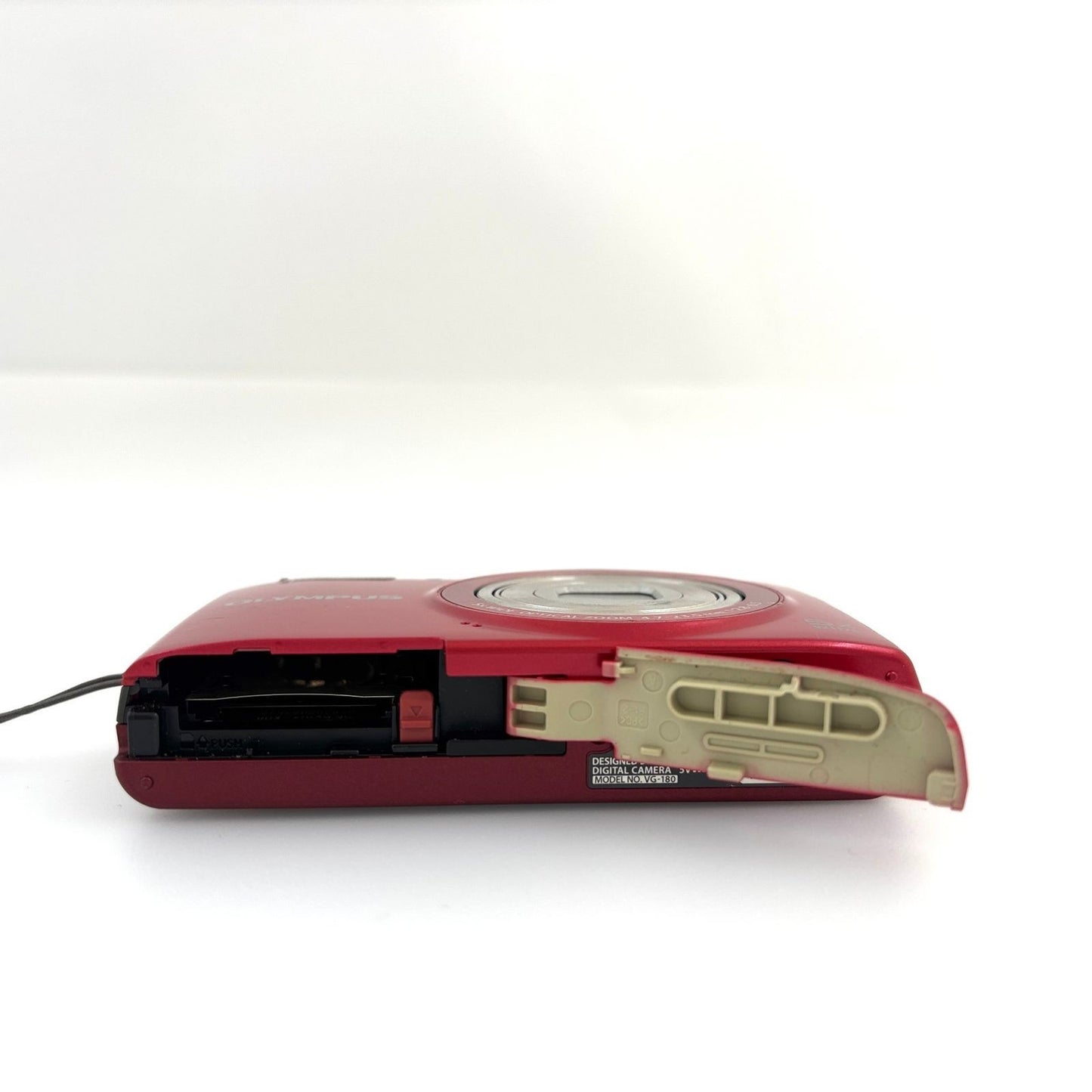 OLYMPUS VG-180 Red Compact Digital Camera in good working order