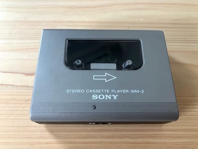 Extremely rare, fully functional, brand new Sony WM-2 silver headphones.