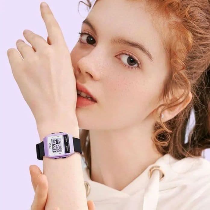 Sanrio Digital Quartz Women Unused Kuromi Zgo Collaboration Watch Vintage