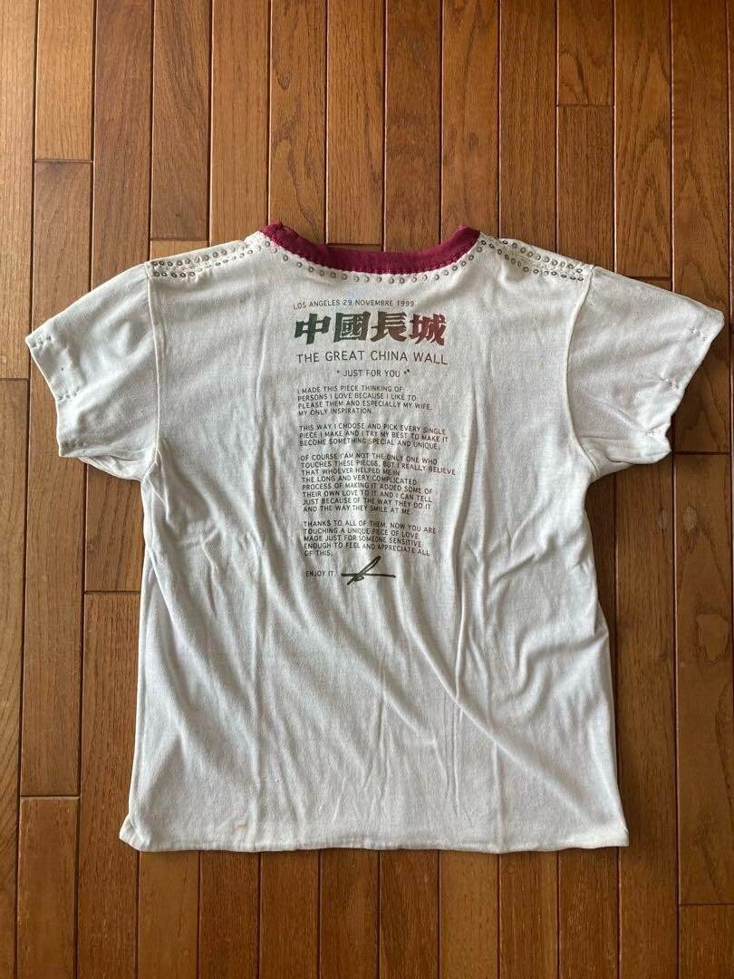 The Great China Wall Studded Reversible T-Shirt - Vintage Pink Size S Used