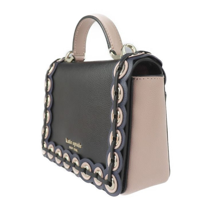 Kate Spade Maisie Patterson Drive Grommet Handbag WKRU5899 Black Pink Beige 2WAY