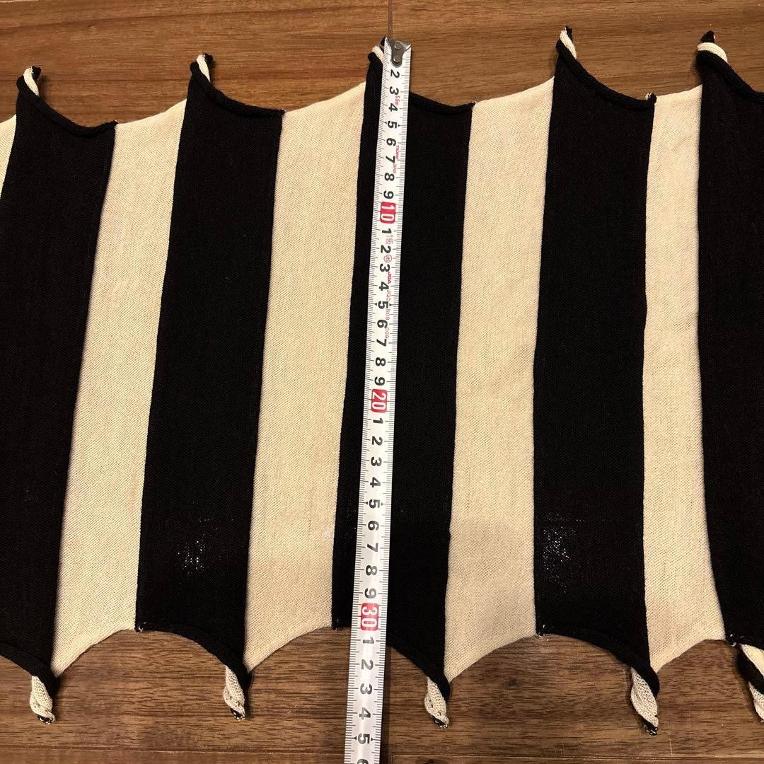ISSEY MIYAKE me M172AD251 Stripe Fringe Knit Black White Used 1–2x Excellent