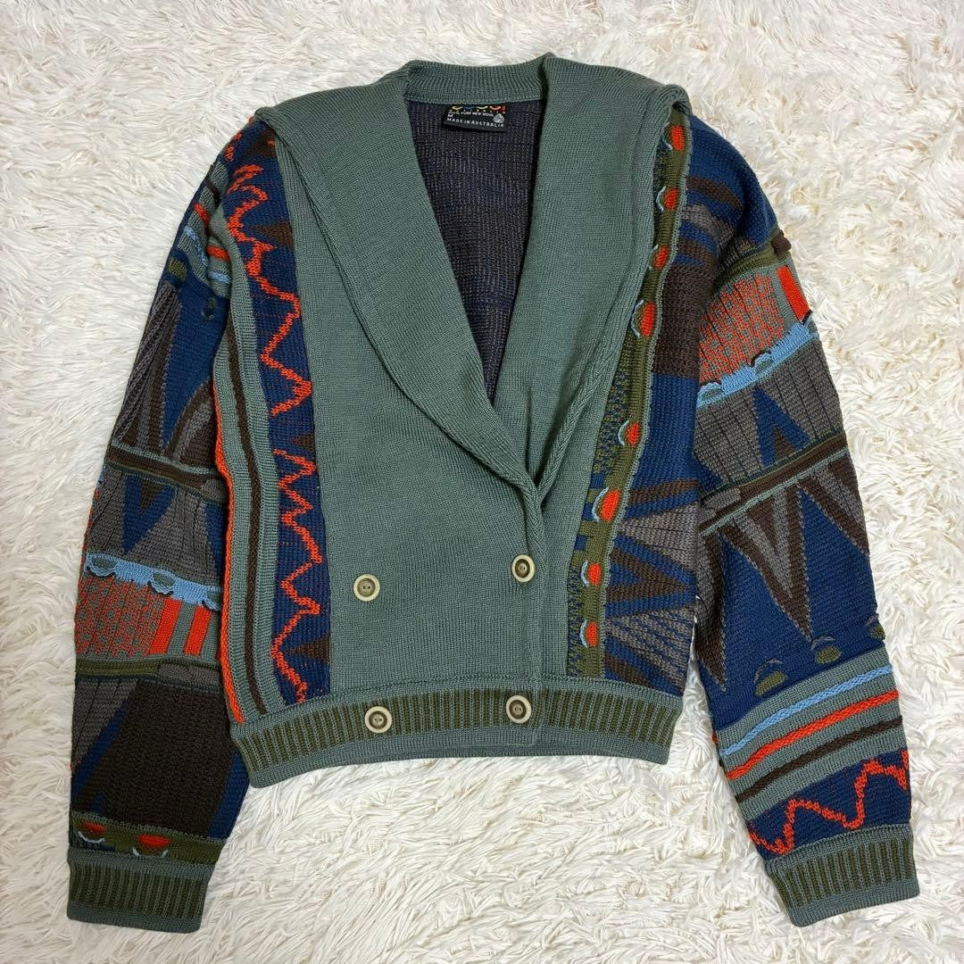 COOGI 3D Knit All-Over Print Cardigan and Skirt Set Made in Australia