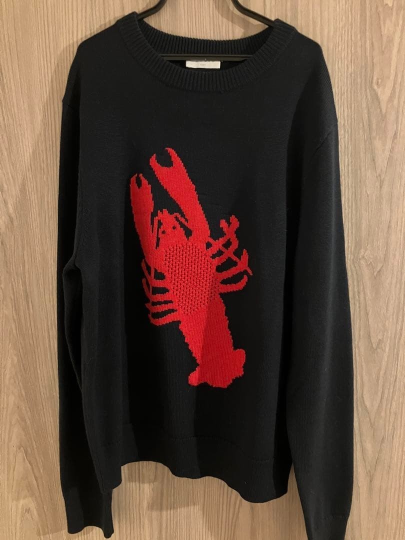 Sandro Navy Knit Sweater with Embroidery Size L Long sleeves USED item