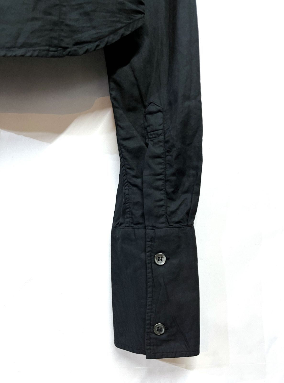 Ann Demeulemeester Frill Long Sleeve Blouse Black Size 36 Deadstock From Japan