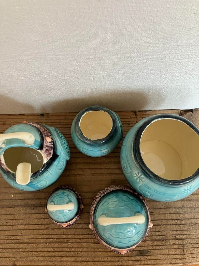 Seven CHINA Buffet Showa Retro Canister 3-Piece Set