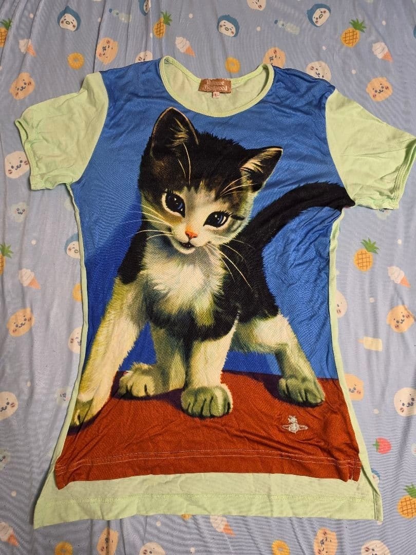 Vivienne Westwood Cat Print T-Shirt Kitten Rare