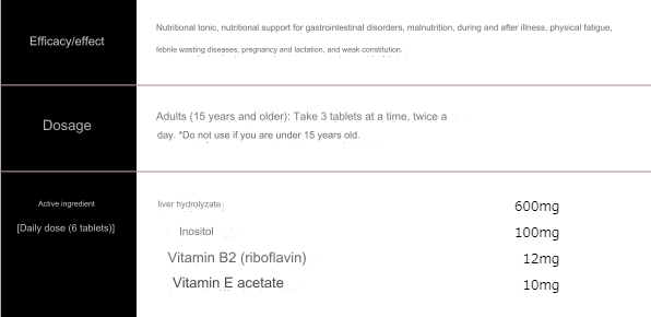 Zeria HEPALYSE GT 270 tablets easily digested for when you're tired from JP