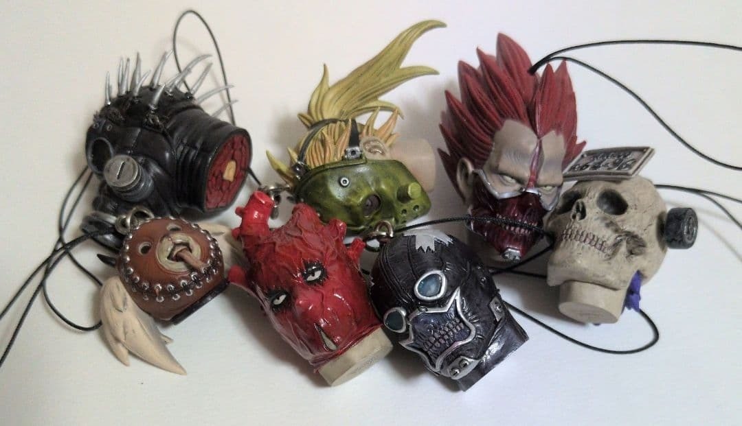 Head Mascot Collection vol 1 7set Keychain Dorohedoro Figure Strap Rare Japan
