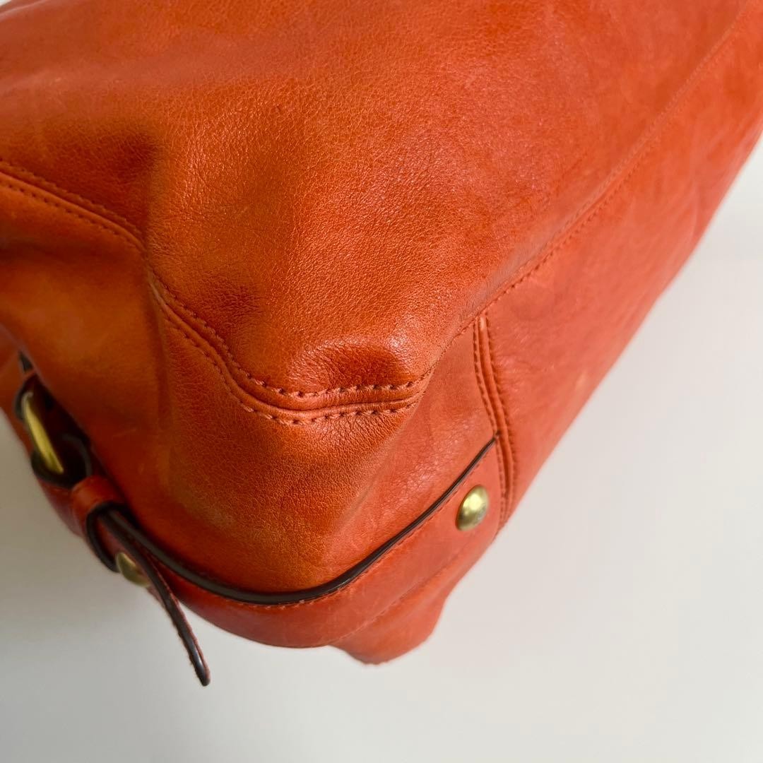 COACH Madison Leather Orange Shoulder Bag Y2K Rare Authentic Vintage