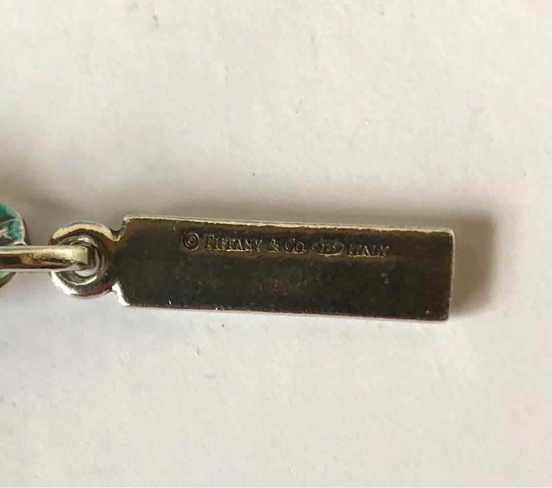 Tiffany Charm Top Bracelet 925 Silver 17cm with Box