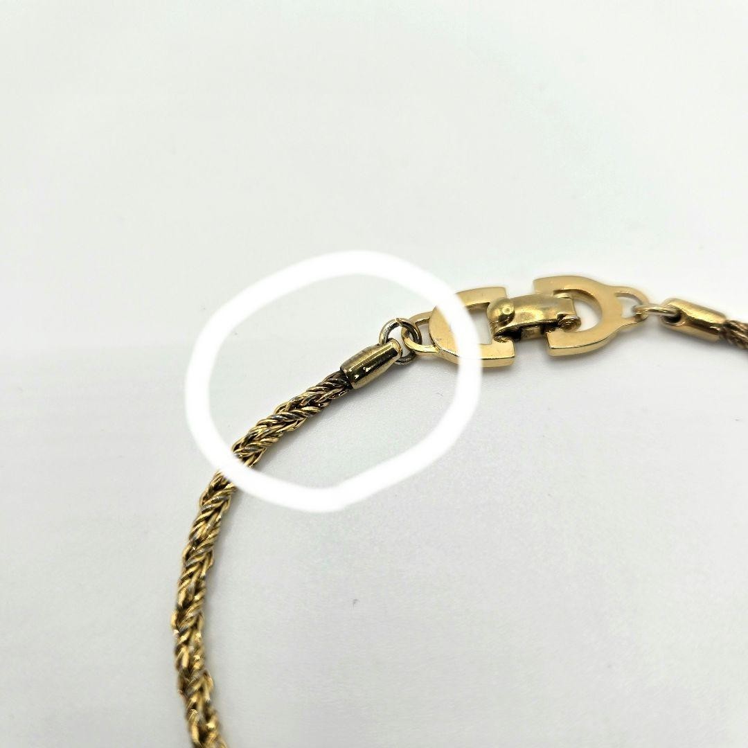 Vintage Christian Dior Chain Bracelet Gold Tone CD Authentic Jewelry