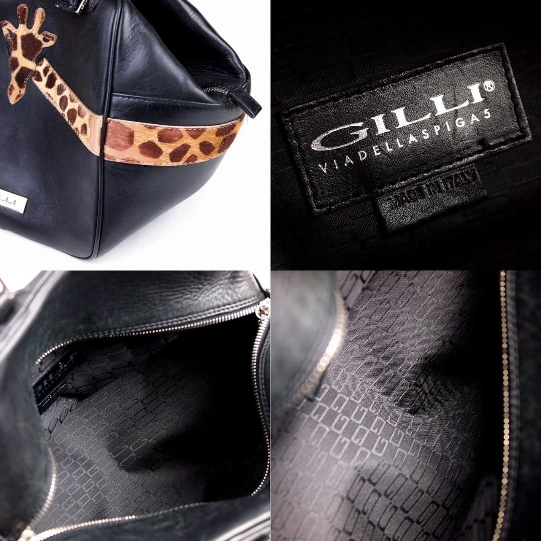 GILLI Vintage Cube Dice Shaped Handbag Italy Leather Rare Designer Bag