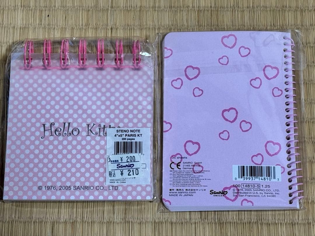 Hello Kitty Momoberry Memo Pad Set Block Memo Ring Notebook Unused