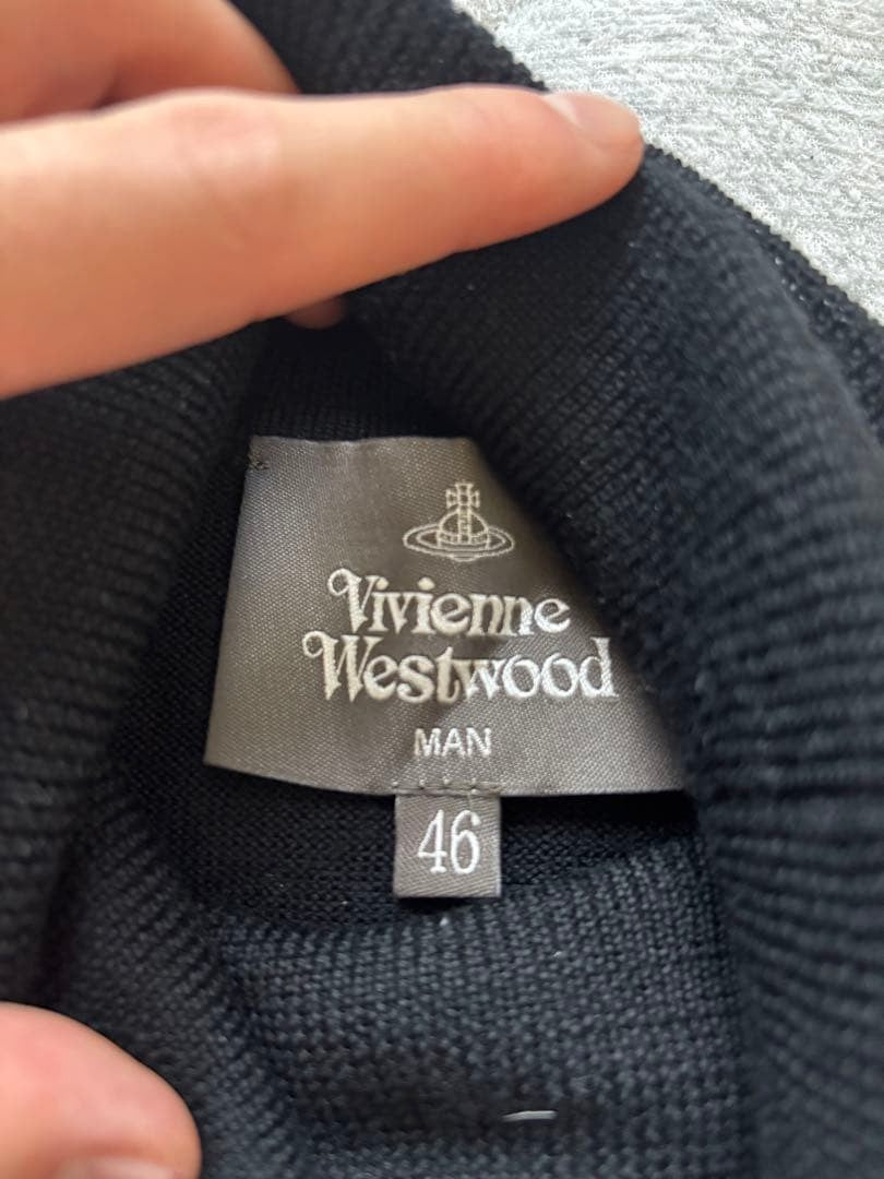 Vivienne Westwood Knit Sweater Turtleneck Black Wool Size 46 Used