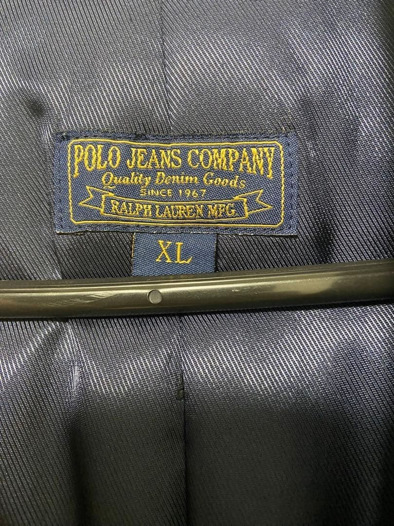 POLO JEANS COMPANY RALPH LAUREN Navy Pea Coat Size:XL "P" Embroidery Used