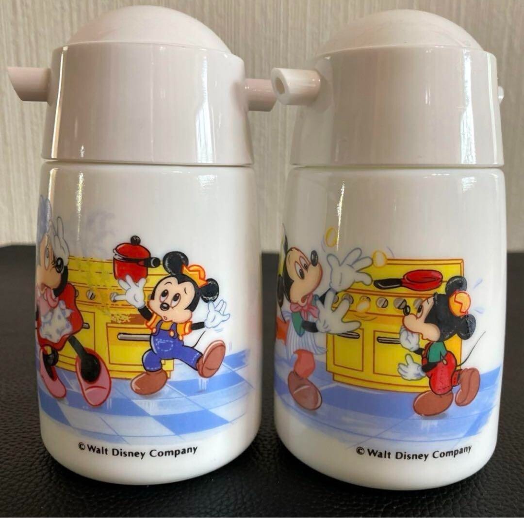 1990s Showa-era retro antique Disney Mickey Minnie soy sauce jug display