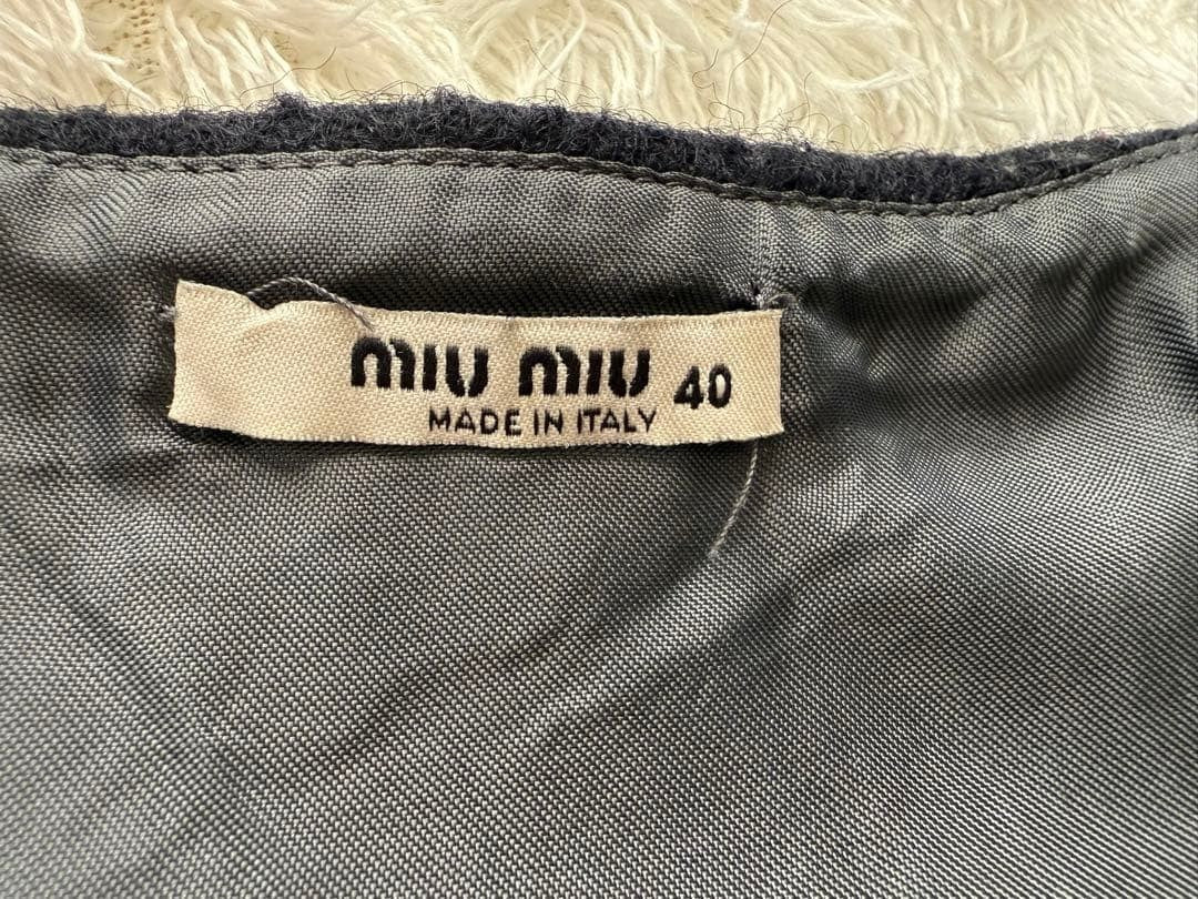 miumiu flared skirt black size 40