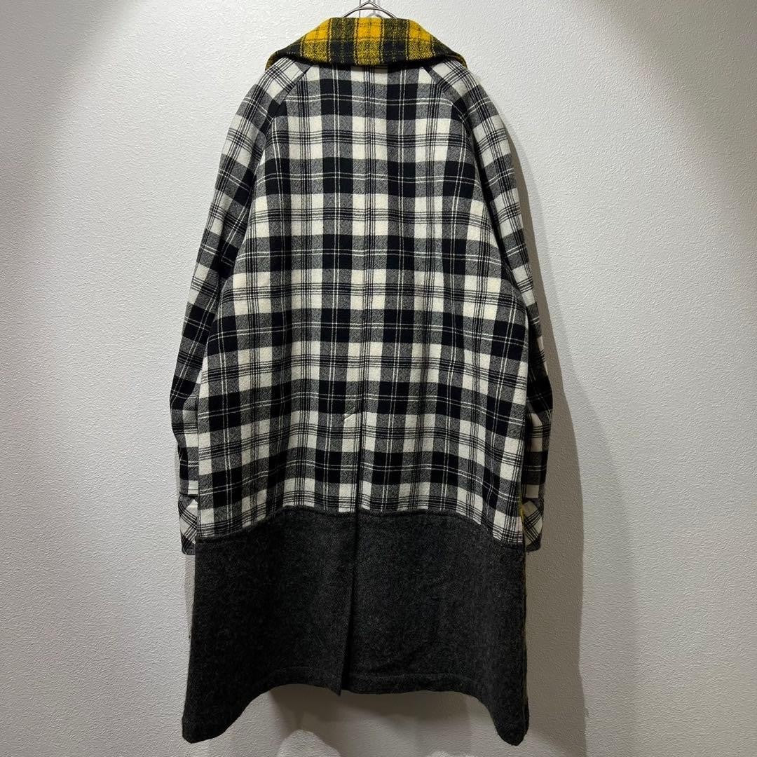 Comme Des Garcons Tao Jacket Tartan check switch coat floral pattern all-over