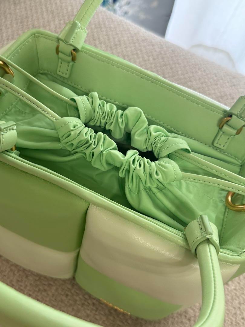 Kate Spade Boxxy Colorblocked Tote Serene Green Multi USED From JAPAN