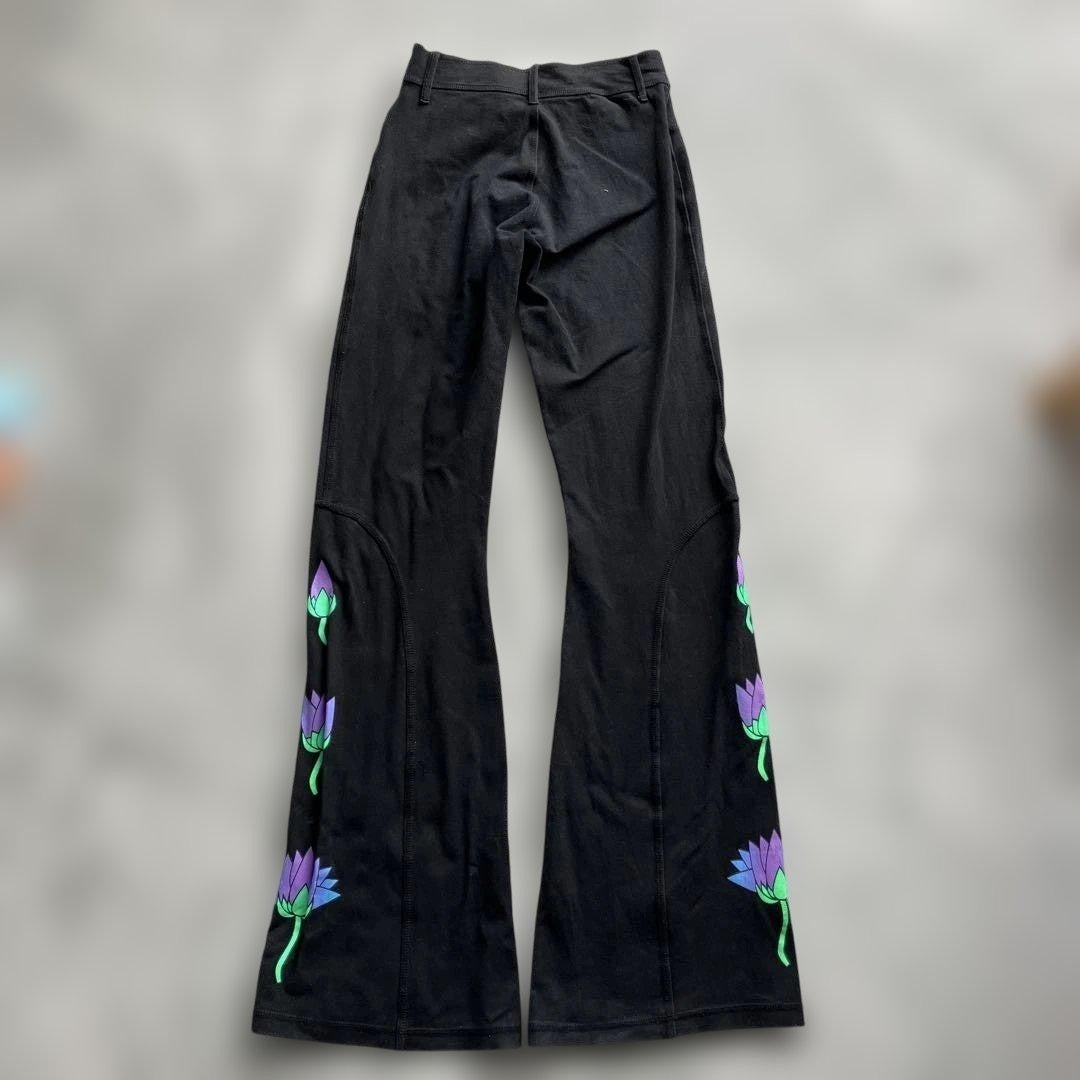 SPACE TRIBE Lotus Flower Flare Pants Rave Party Trance Size M