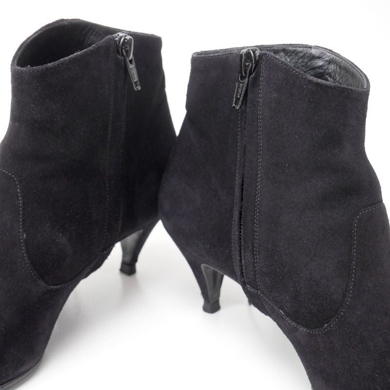 SAINT LAURENT PARIS boots Size 37 Studded fringe embellished suede short boo...