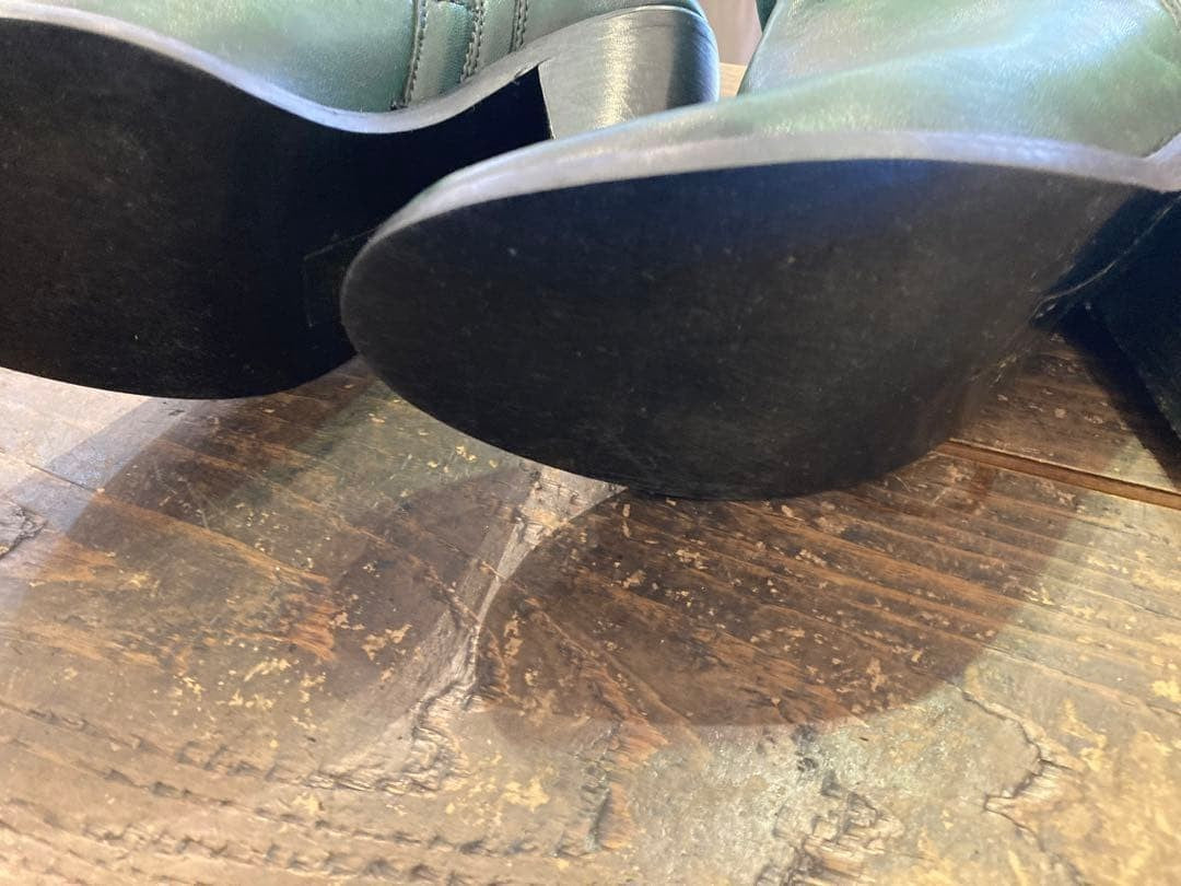 Diesel Women 7.0US Genuine Leather Boots Green 38 Luxury Modern Sleek Italian