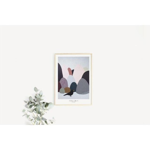 Viola Brun | Blackbird | A3 Art Print/Art Poster Scandinavian Denmark Bird