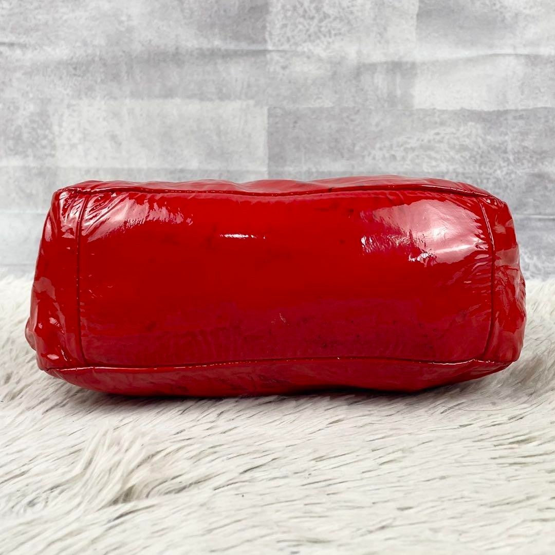 Miu Miu 2way Handbag Shoulder Bag Red Patent Leather 186 Archive Y2K Authentic
