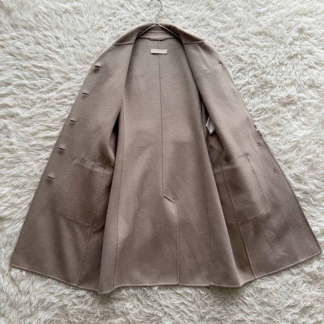 S Max Mara Cuchito Amano Long Coat with Belt Woman's Size 36 Beige
