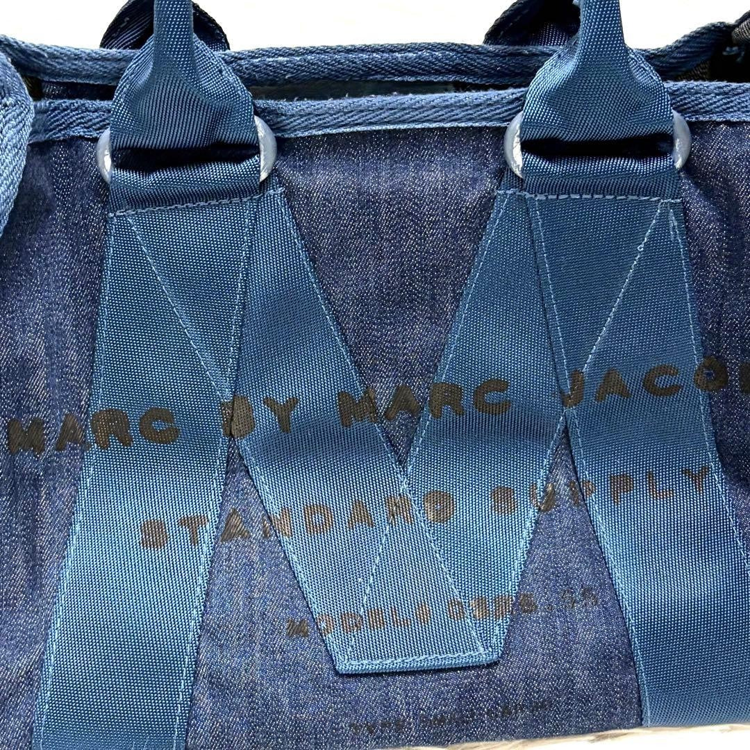 MARC JACOBS Denim Tote Bag Casual Blue 29 to 44 cm Width 24 cm Height