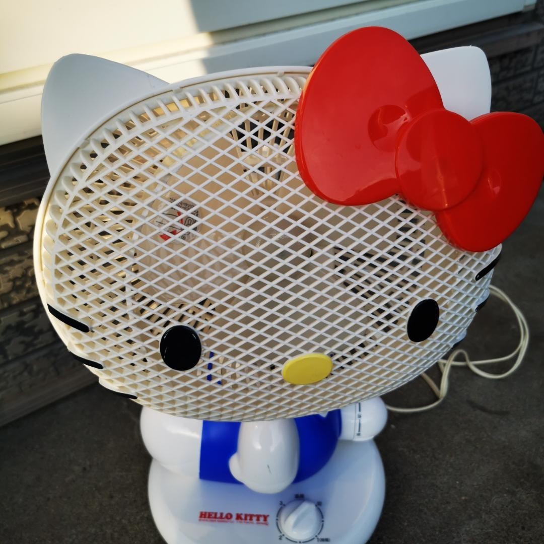 Hello Kitty Electric Fan 2005 Sanrio Vintage Retro Cute w/ Box Japan