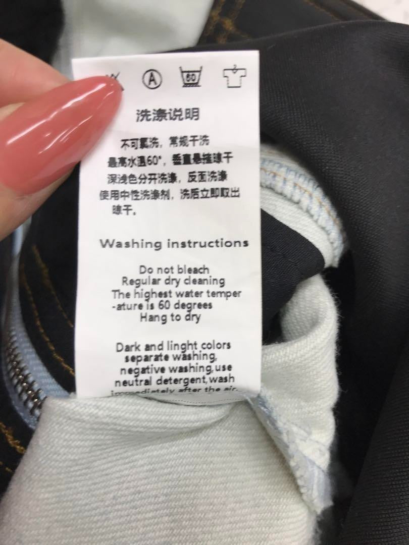 Mode Fetish Vintage Denim Jersey Bodycon Mini Dress L Blue Black