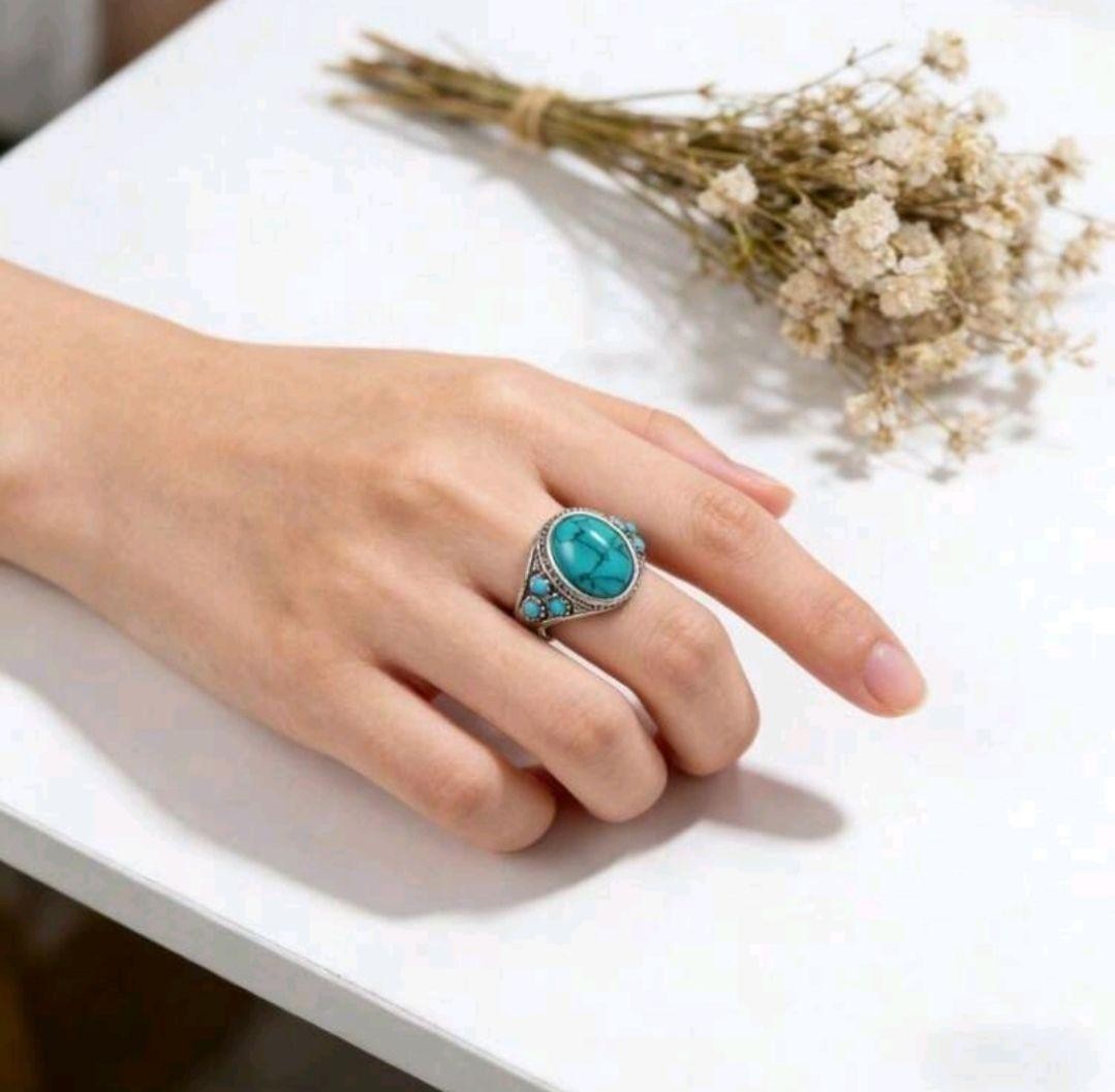 New arrival: Turquoise ring, US Size 6.5