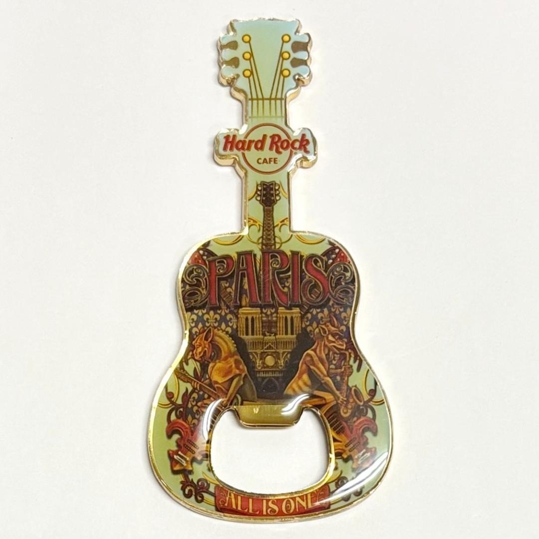 Hard Rock Cafe Paris Bottle Opener with Magnet Rare Collectible