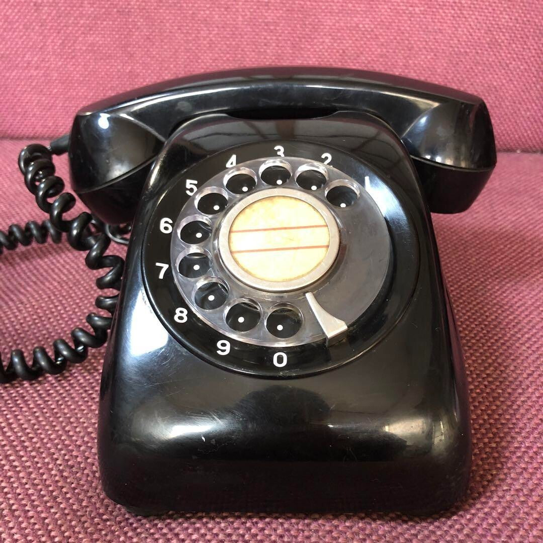 Antique Showa Retro Black Telephone Antique