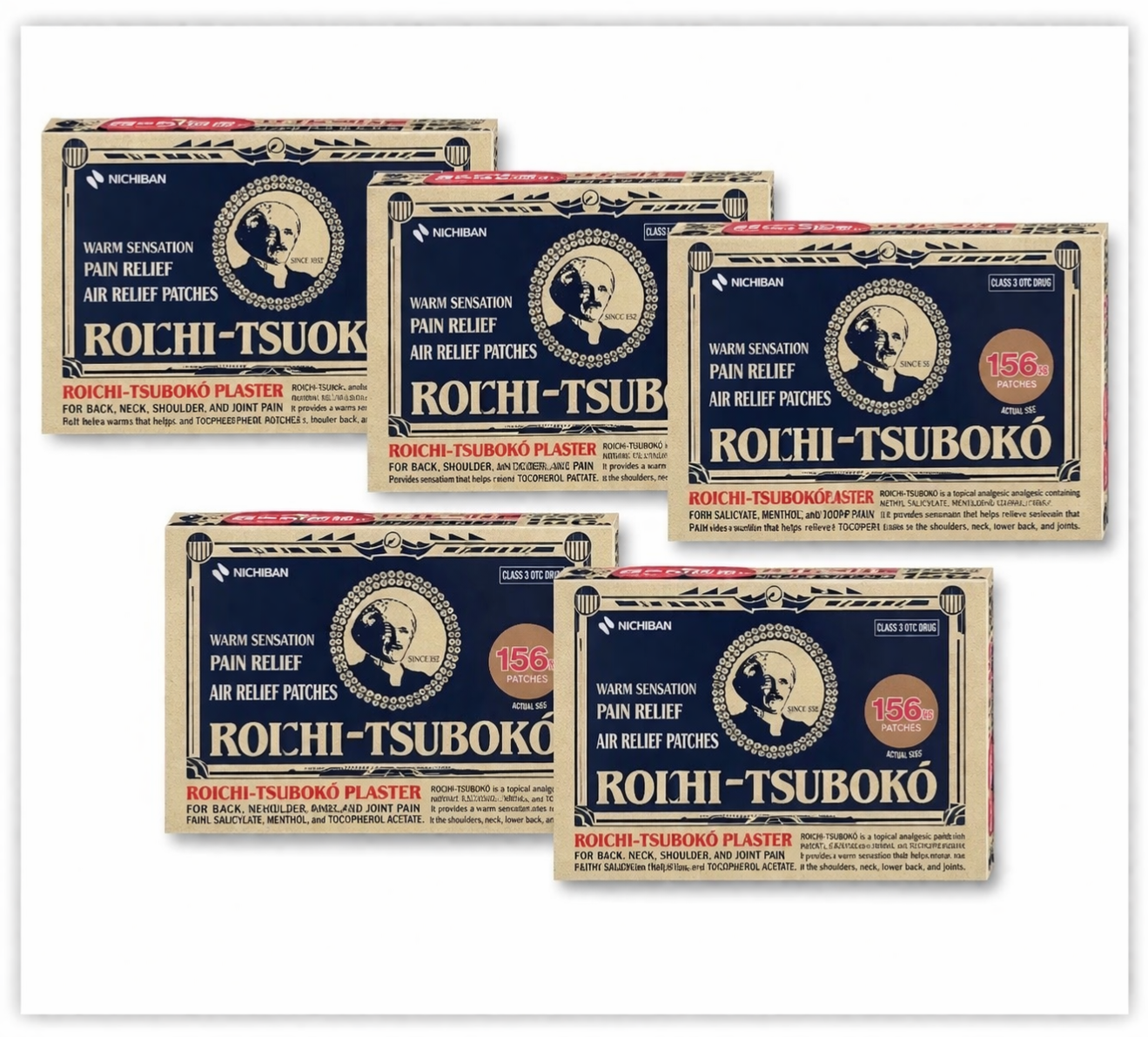 NICHIBAN Roihi Tsuboko 156pcs x 5 Sets NEW