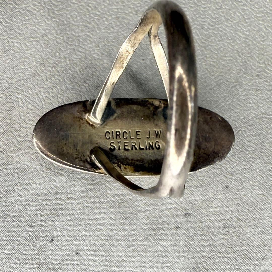 NAVAJO CIRCLE J.W Turquoise Silver Ring, Multicolor