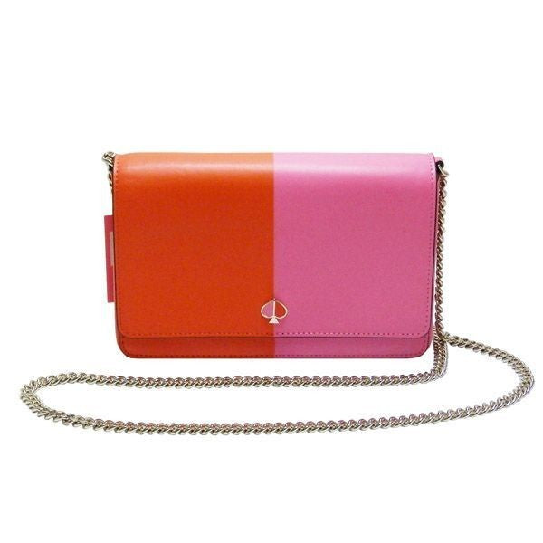 kate spade Long wallet (with coin pocket) Chain Wallet Bicolor Leather
